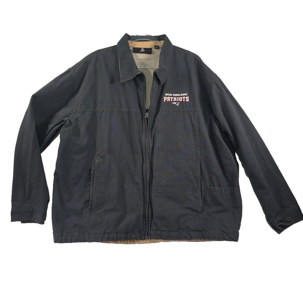 New England Patriots Reebok Barn Coat Jacket Men’s 2XL NFL Team Apparel Collared